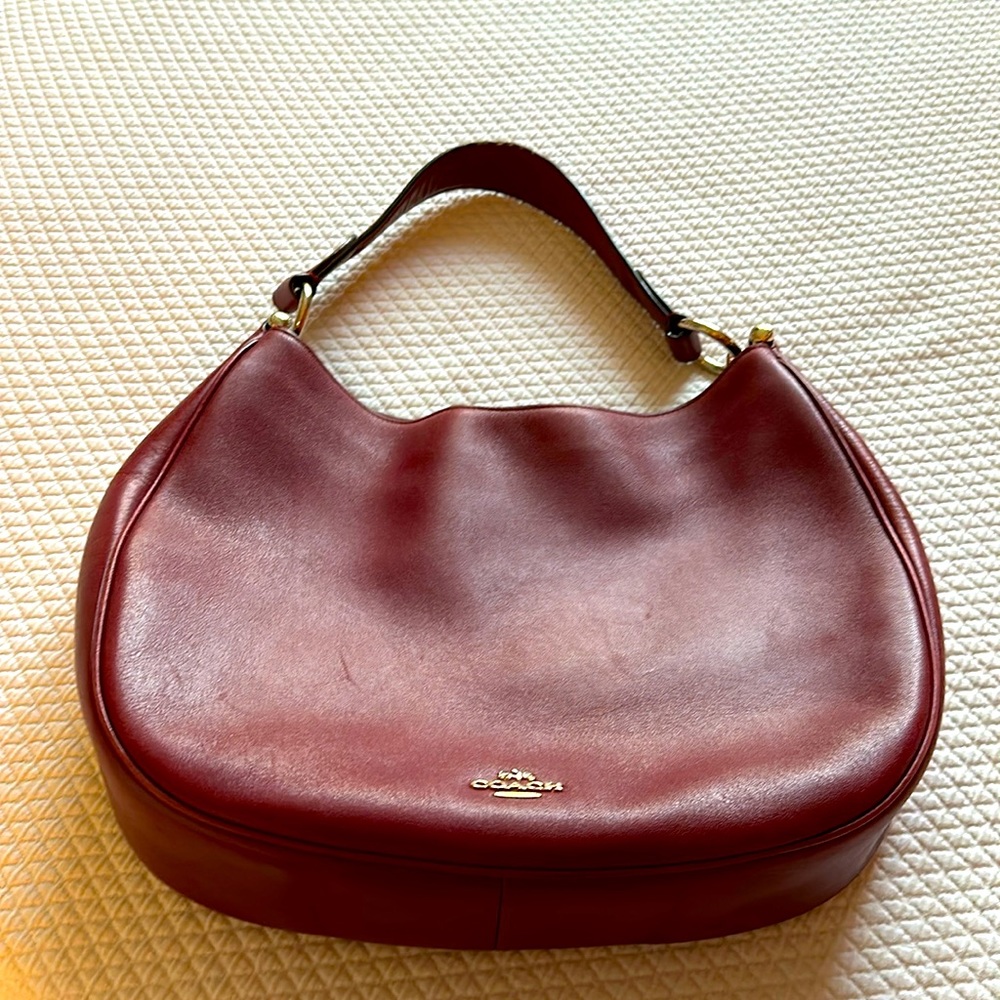 Coach dark red hobo purse